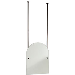 Arched Top Beveled Edge Ceiling-hung Mirror