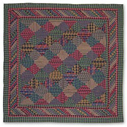 Tartan Log Cabin Shower Curtain