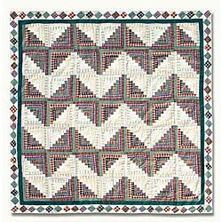 Peasant Log Cabin Shower Curtain