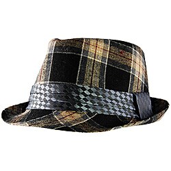 Yesac Unisex Tartan Plaid Fedora Hat