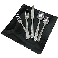 Cambridge 20-piece Cable Frost Flatware Set