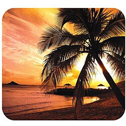 'Palm Sunset' Deluxe Antimicrobial Mouse Pad