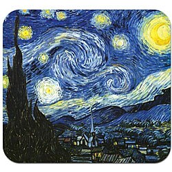 'Starry Night' Deluxe Antimicrobial Mouse Pad