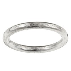 Gerald David Bauman Hammered Silver Wedding Band