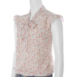 Happie by Adi Tie Neck Banded Bottom Rayon Top