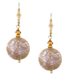 Charming Life 14k Goldfill Mother of Pearl Earrings