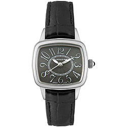 Giordano Women's Black Leather Strap Watch