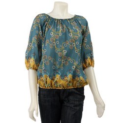 Renee C. Women's 3/4-sleeve Printed Top