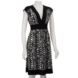 Connected Apparel Women's Printed Jersey Dress