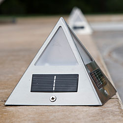 Pyramid-shaped Solar Deck Light