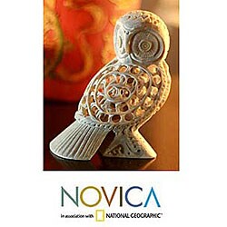 Soapstone 'Mother Owl' Sculpture (India)