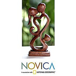 Wood 'Family Love' Statuette (Indonesia)