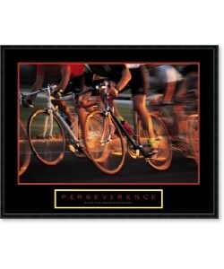 'Perseverance: Cyclist' Framed Art Print