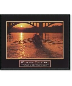 'Working Together-Teamwork-Crew' Framed Art Print