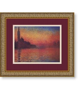 Claude Monet, 'Dusk, Sunset in Venice' 1908 Framed Art Print