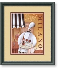 Jo Parry 'Cafe Milano Framed' Art Print