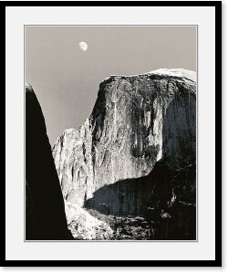 Ansel Adams 'Moon Over Half Dome' Framed Art Print
