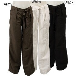 James Perse Women's Linen Blend Tie-front Pants