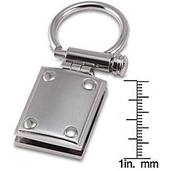 Two-tone Stainless Steel Rivet-accented Key Ring