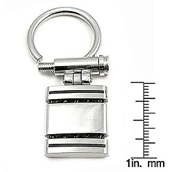 Stainless Steel Black Braided Cable Key Ring