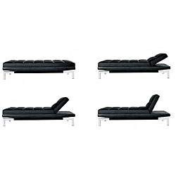 Marino Black Chaise/ Daybed/ Lounge Chair
