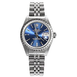 Pre-owned Rolex Datejust Women's Steel Blue Dial Watch