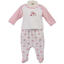 FINAL SALE Absorba Newborn Girl's Floral Footed Pant Set