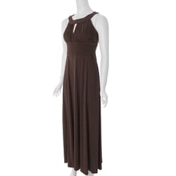 Sangria Women's Sleeveless Keyhole Maxi Dress.