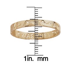 10k Yellow Gold Footprints Ring