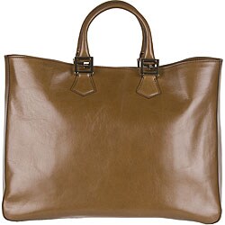 Fendi 'Twins' Brown Vintage Leather Tote