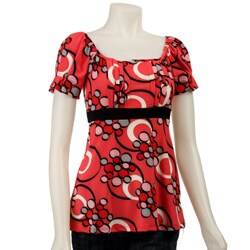 Simply Irresistible Women's Pleated Floral Top