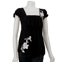 Simply Irresistible Women's Embroidered Chiffon Top