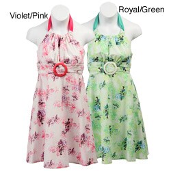 FINAL SALE Hype Girl's Halter Top Flower Print Dress