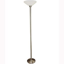 Ventura Modern Brushed Steel Floor Lamp