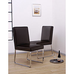 Adam Dark Brown Leather Dining Chair