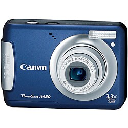 Canon PowerShot A480 10.0MP Blue Digital Camera