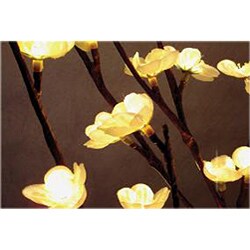 Handmade Illuminated White Plum Floral Branches (6 Stalks)