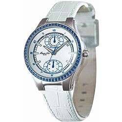Kenneth Cole Women's White Leather Strap Watch