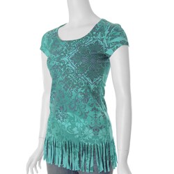 Self Esteem Junior's Sublimation Print Fringed Tunic