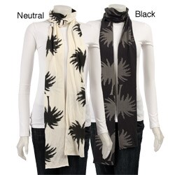 Loomstate Palm Print Organic Cotton Knit Scarf
