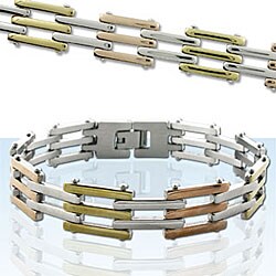 Tri-tone Stainless Steel Bracelet