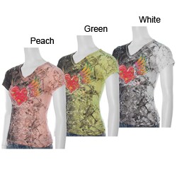 Everyday Brand Junior's Embellished V-neck Top