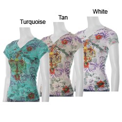 Everyday Brand Junior's Embellished V-neck Top