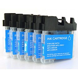 Brother LC-61 Cyan Inkjet Cartridges (Pack of 6)