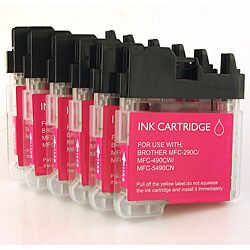 Brother LC-61 Magenta Inkjet Cartridges (Pack of 6)
