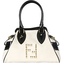 Fendi 'De Jour' White Canvas Handbag 