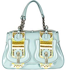 Fendi 'B' Turquoise Vernice Chain Link Bag