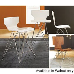 Rae Walnut Counter Stool (Set of 2)