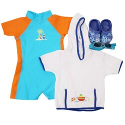 FINAL SALE iPlay Infant Boy's 4-piece Beachwear Set