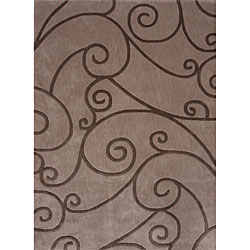 Light Brown Swirl Rug (8' x 11')